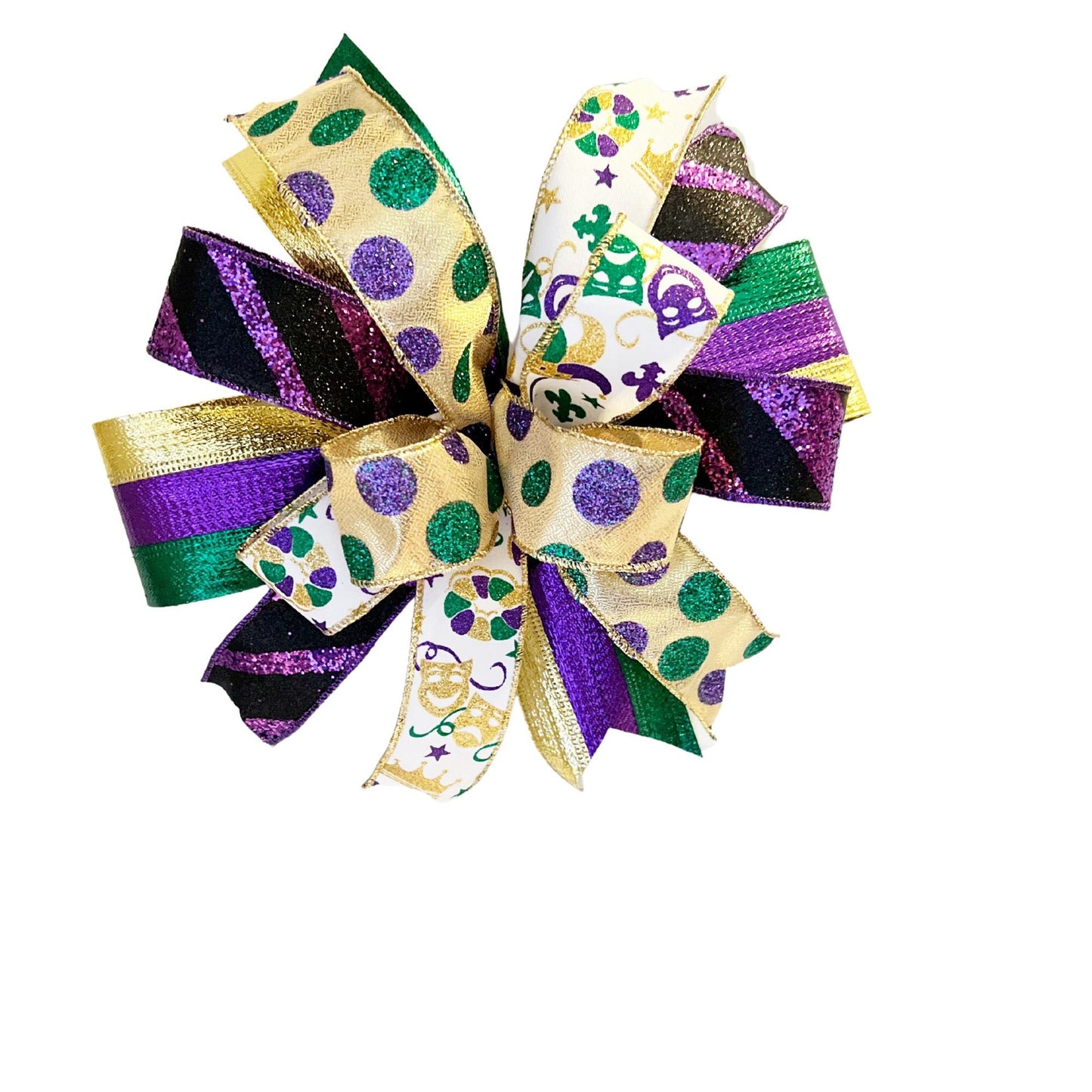 Mardi Gras Lantern Bow, Mardi Gras Decoration, Mardi Gras Party Decor, Mardi Gras Gift, Mardi Gras Bow, Mardi Gras Party Decor