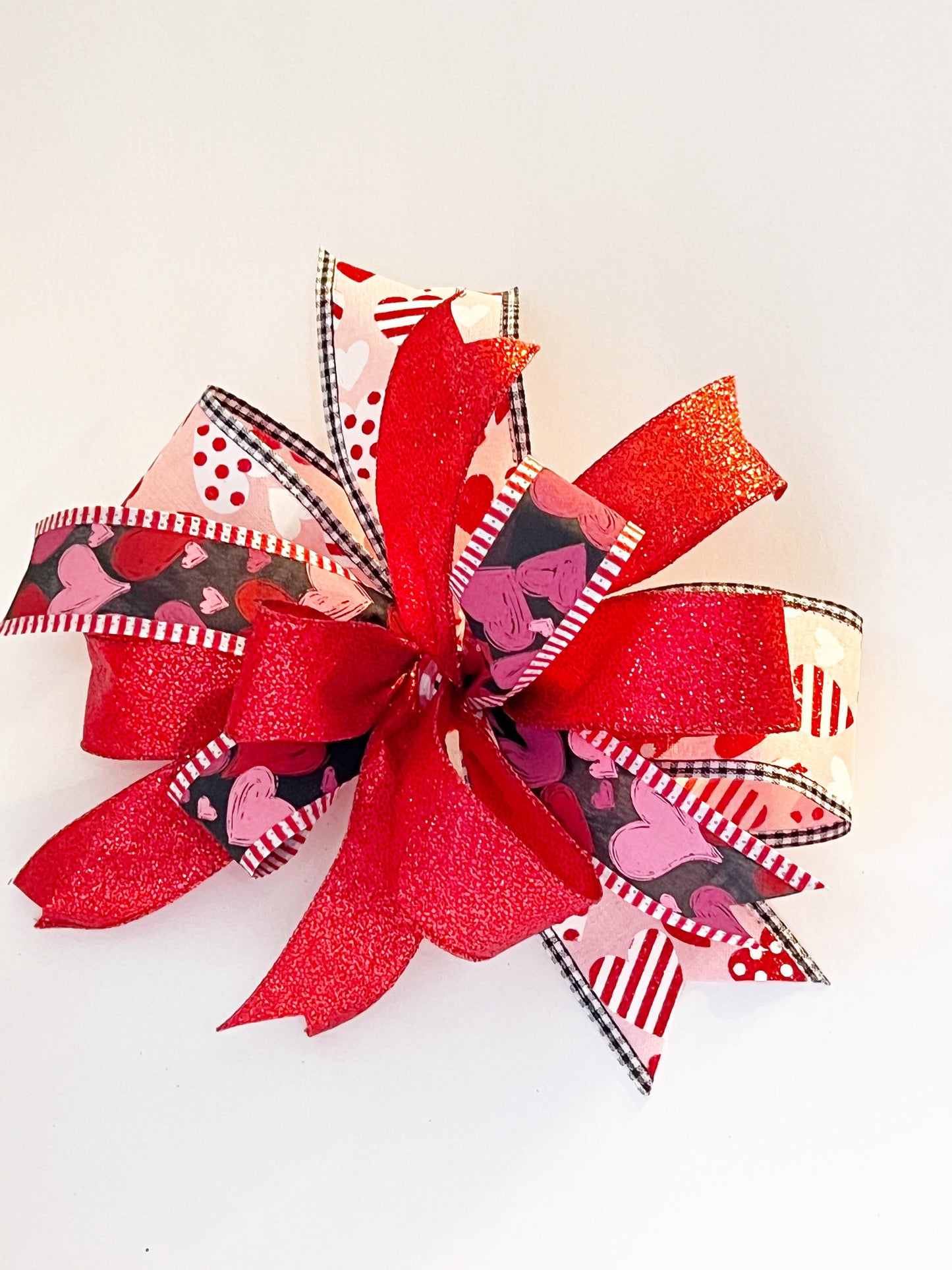 Valentine Lantern Bow, Valentine Bow, Valentine Decor, Valentine Wreath Bow