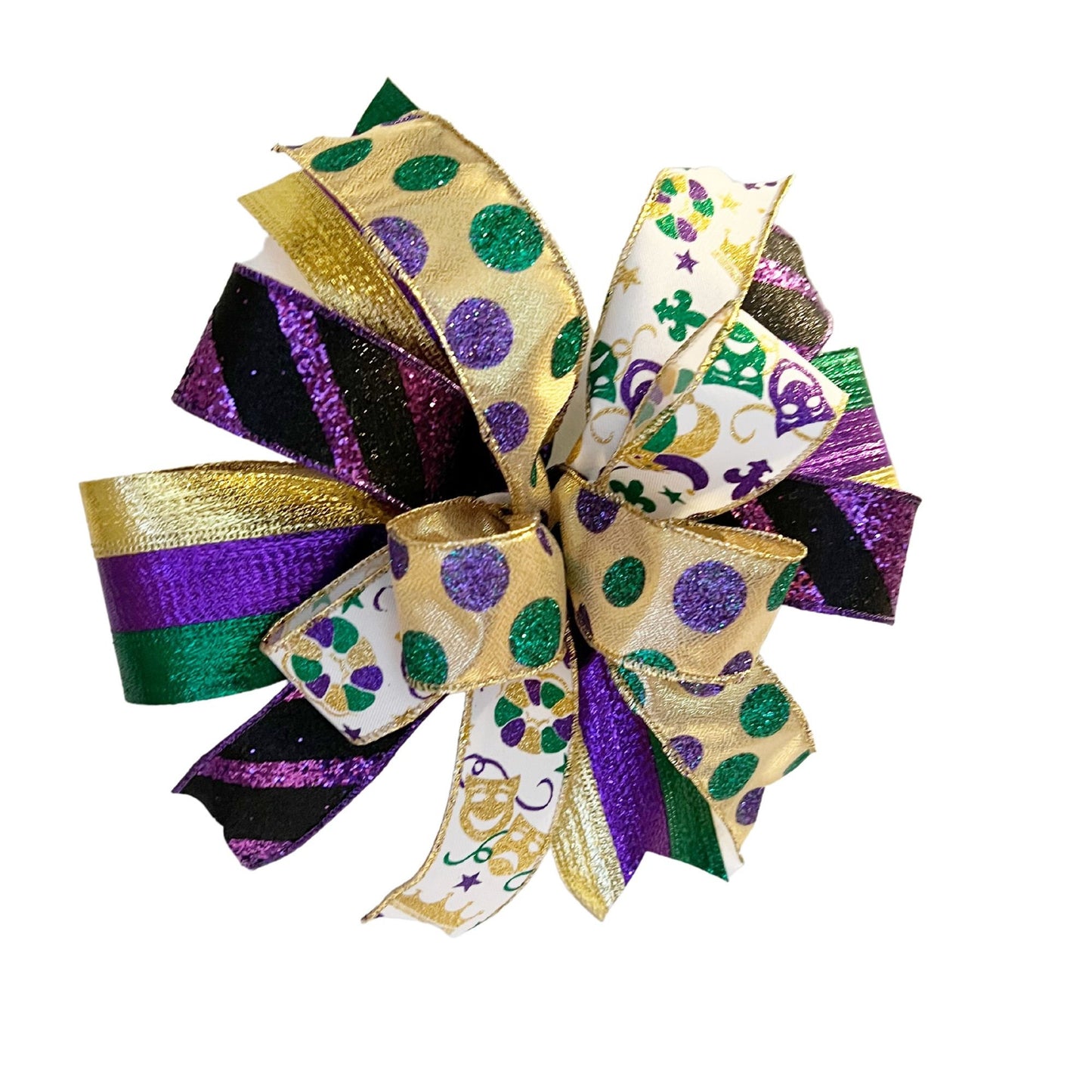 Mardi Gras Lantern Bow, Mardi Gras Decoration, Mardi Gras Party Decor, Mardi Gras Gift, Mardi Gras Bow, Mardi Gras Party Decor