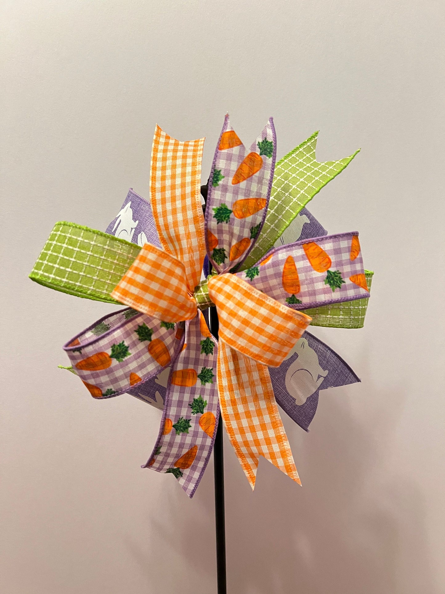 Easter Carrot Lantern Bow, Easter Bow, Easter Wreath Bow, Easter Door Hanger Bow, Easter Gift, Birthday Gift