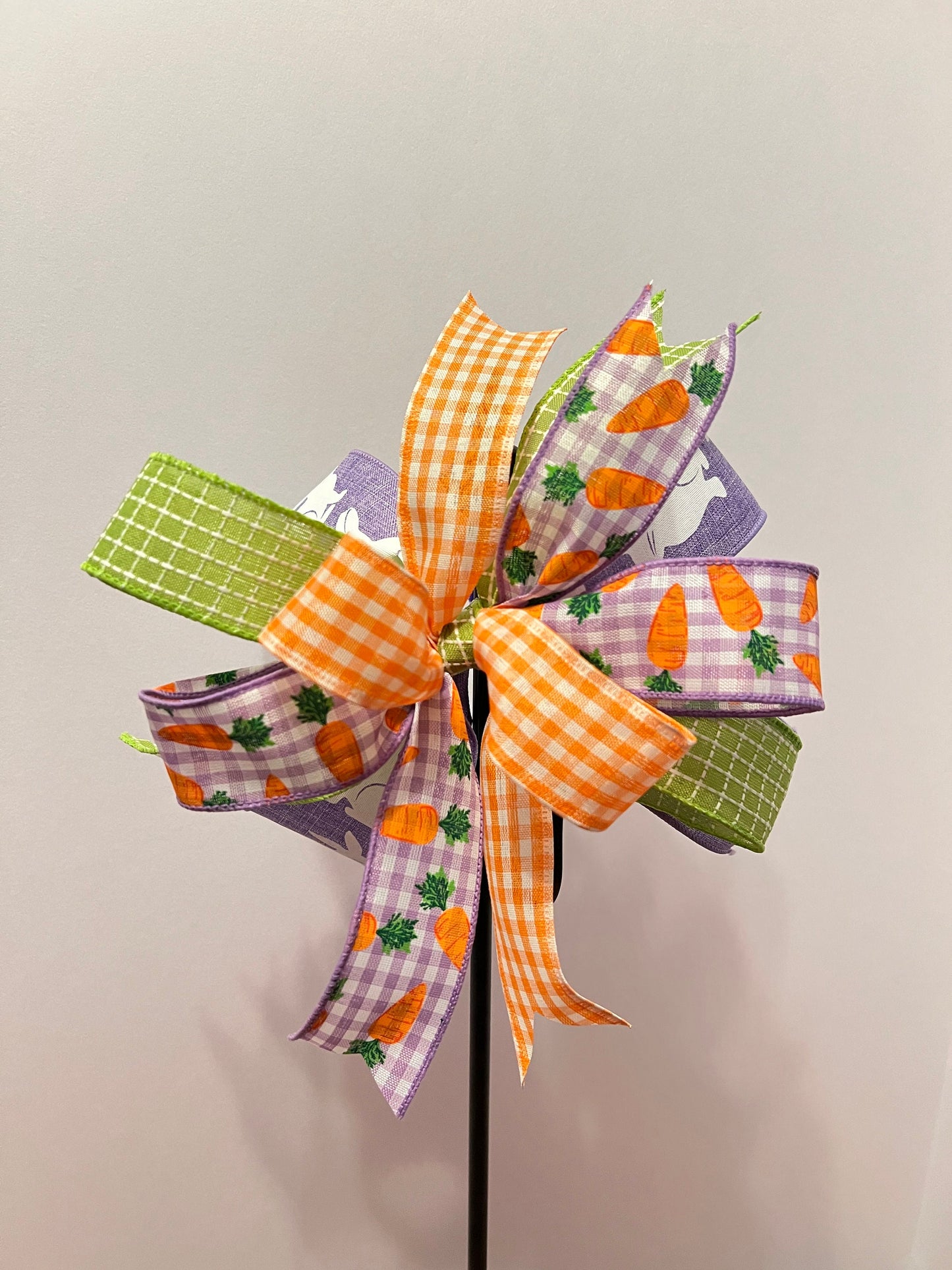 Easter Carrot Lantern Bow, Easter Bow, Easter Wreath Bow, Easter Door Hanger Bow, Easter Gift, Birthday Gift
