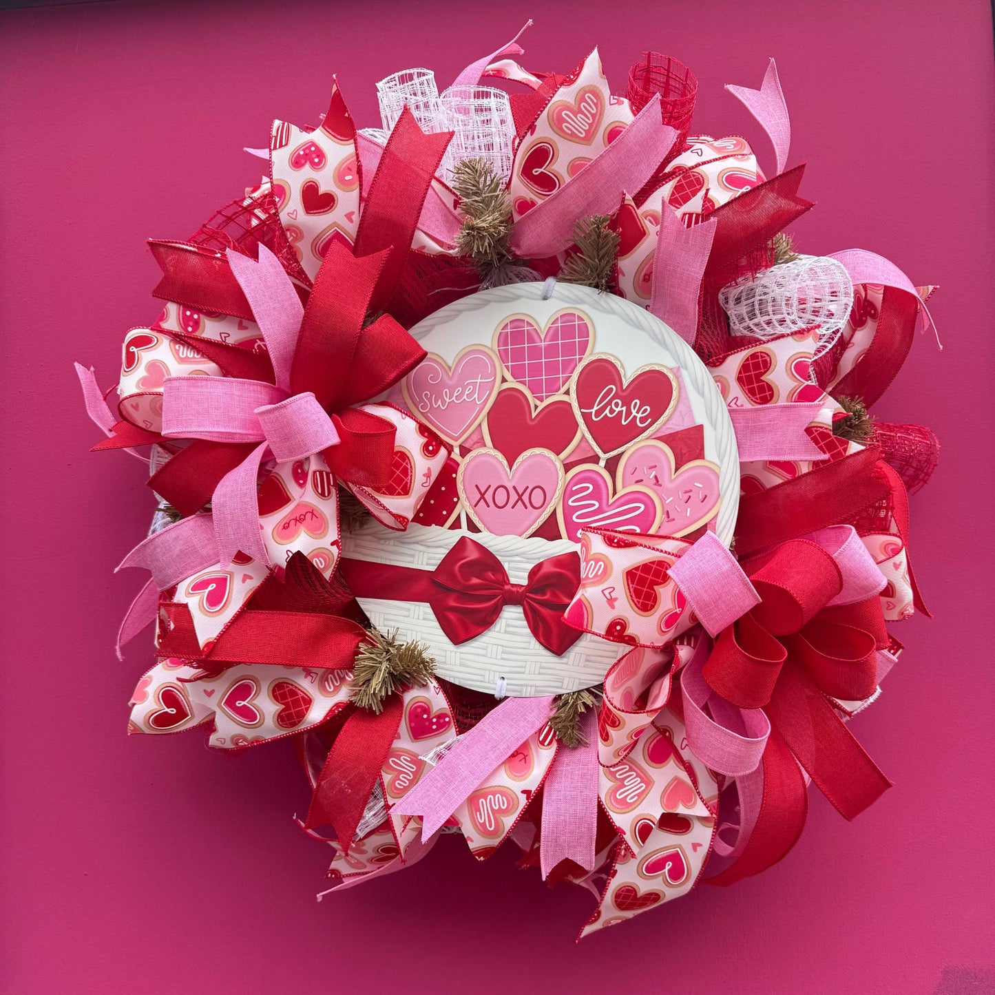 Valentine Sugar Cookies Wreath