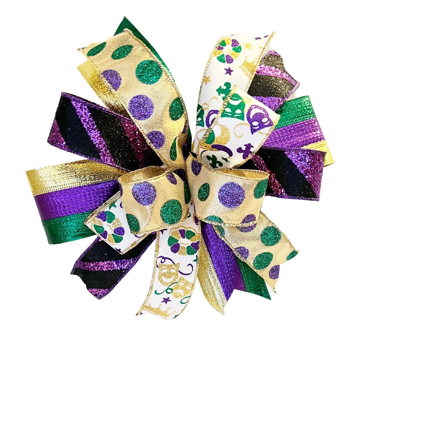 Mardi Gras Lantern Bow, Mardi Gras Decoration, Mardi Gras Party Decor, Mardi Gras Gift, Mardi Gras Bow, Mardi Gras Party Decor