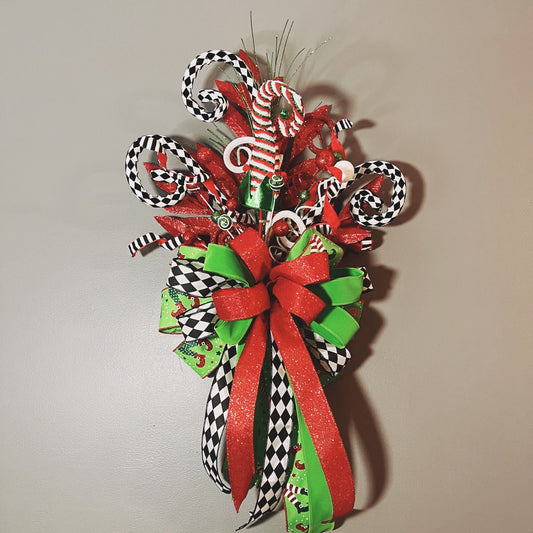 Elf Christmas Tree Topper, Christmas Tree Topper, Christmas Elf Tree Topper, Elf Christmas Decor, Tree Topper, Elf Christmas Decoration