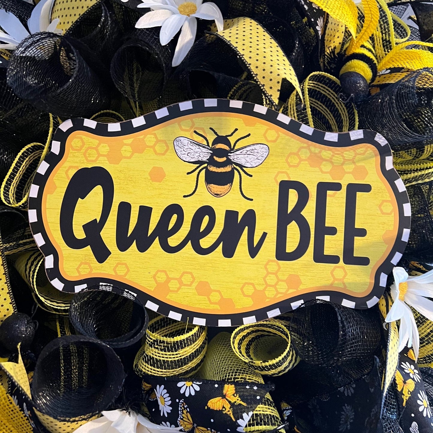 Bee Wreath for Front Door, Queen Bee Wreath, Bee Home Decor, Bee Wreath