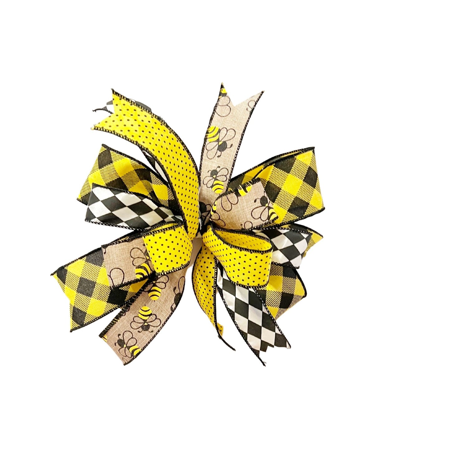 Bee Bow for Lantern, Bee Wreath Bow, Bee Home Decor, Bee Decorations, Housewarming Gift, Christmas Gift, Gifts for Her