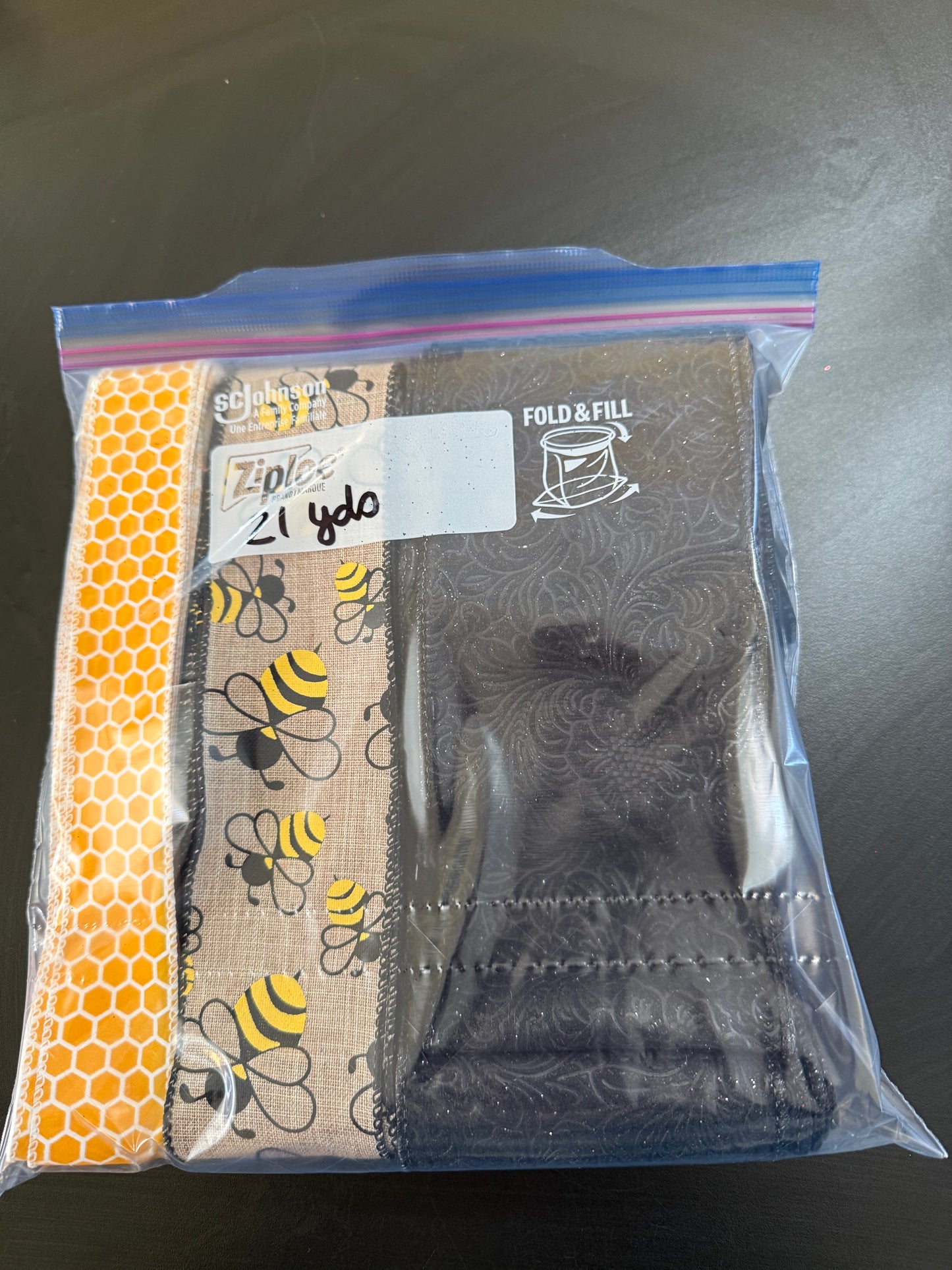 Ribbon Roulette™ Bee Bow Bundle | Premium Wired Ribbon Mix for Wreath Makers | 21 Yards Total