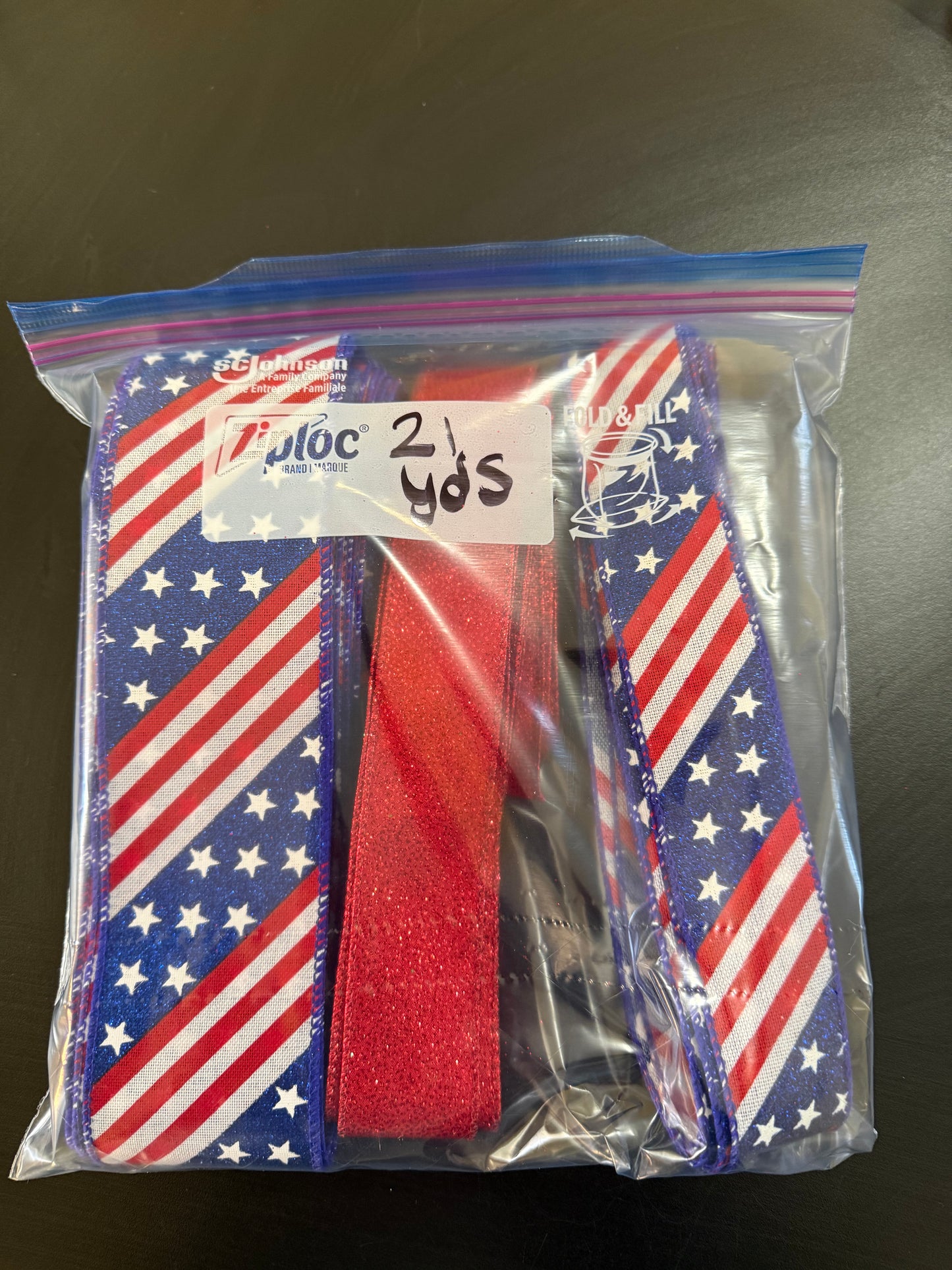 Ribbon Roulette™ Patriotic Bow Bundle | Red White & Blue Wired Ribbon Mix | 21 Yards Total