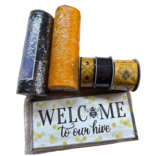 Bee Welcome To Our Hive Wreath Kit
